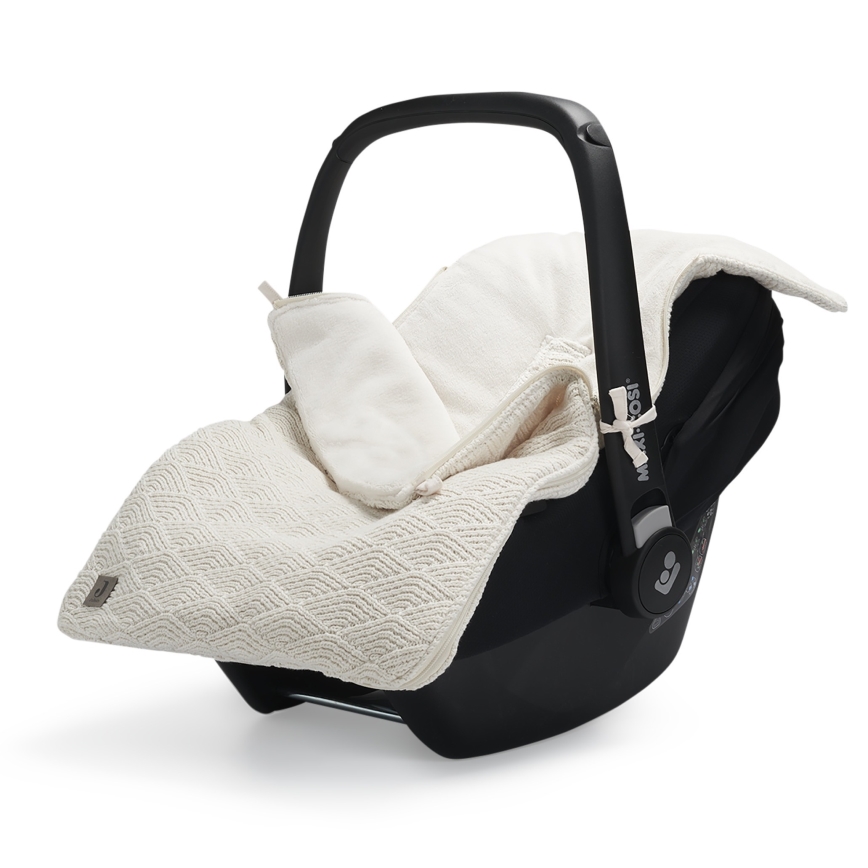 Jollein - Istuinpussi autoon RIVER KNIT 42x82 cm Cream White
