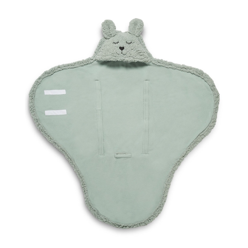 Jollein - Kapalohuopa fleece Bunny 100x105 cm Ash Green