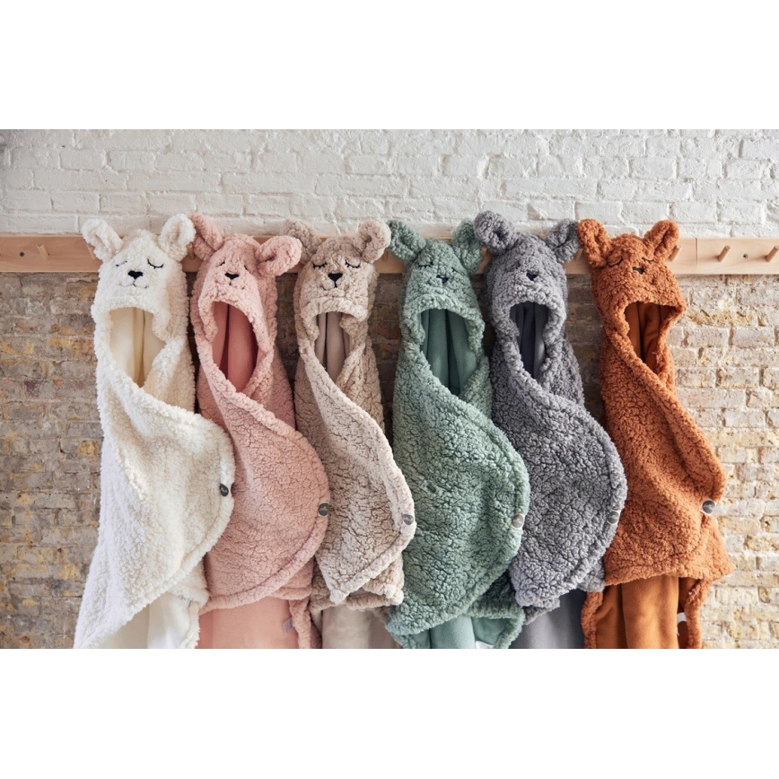 Jollein - Kapalohuopa fleece Bunny 100x105 cm Snow White