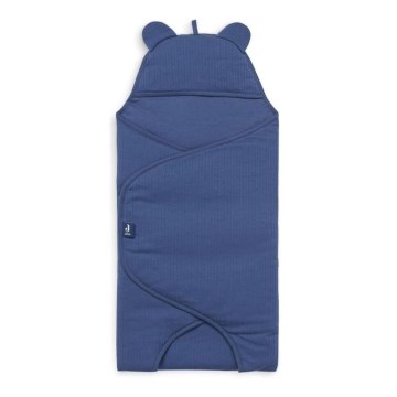 Jollein - Puuvillainen kapalohuopa BASIC STRIPE 100x105 cm Jeans Blue