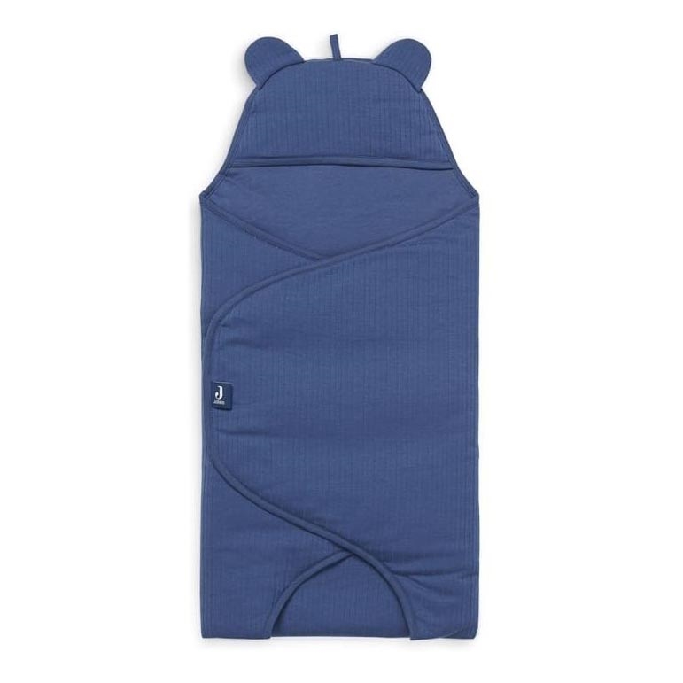 Jollein - Puuvillainen kapalohuopa BASIC STRIPE 100x105 cm Jeans Blue