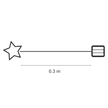 Joulukoriste  sisätiloihin IP20 STAR 30xLED / 3W / 4,5V