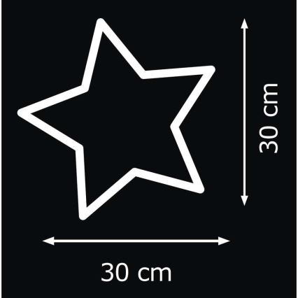 Joulukoriste  sisätiloihin IP20 STAR 30xLED / 3W / 4,5V