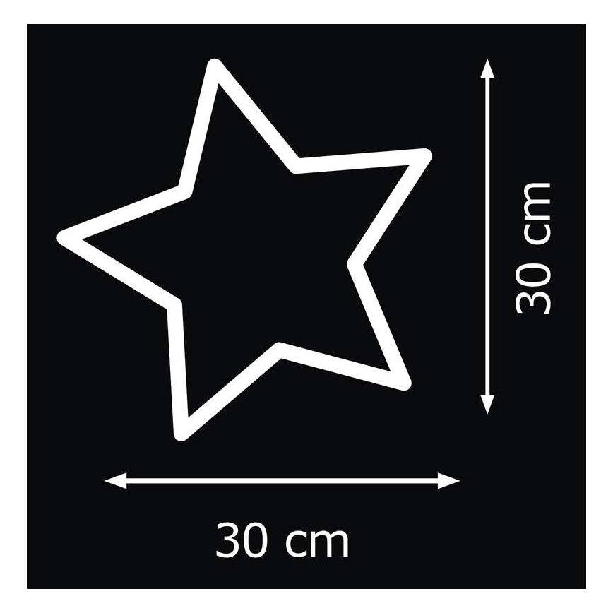 Joulukoriste  sisätiloihin IP20 STAR 30xLED / 3W / 4,5V