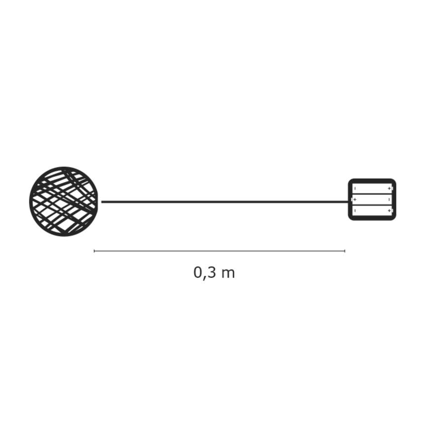 Joulukoriste  sisätiloihin IP20 XMAS 20xLED / 2W / 4,5V