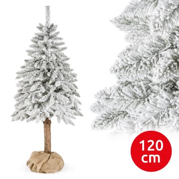 Joulukuusi runko NATURAL WITH SNOW 120 cm kuusi
