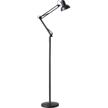Joustava lattialamppu AURIQ 1xE27/60W/230V 184 cm musta