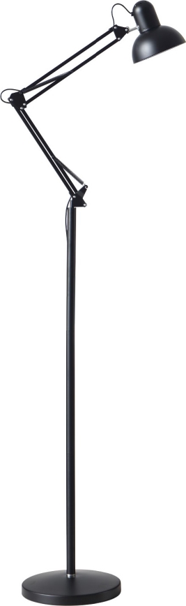 Joustava lattialamppu AURIQ 1xE27/60W/230V 184 cm musta