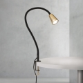Joustava pöytävalaisin DOTTY puristimella 1xGU10/10W/230V messinki/musta