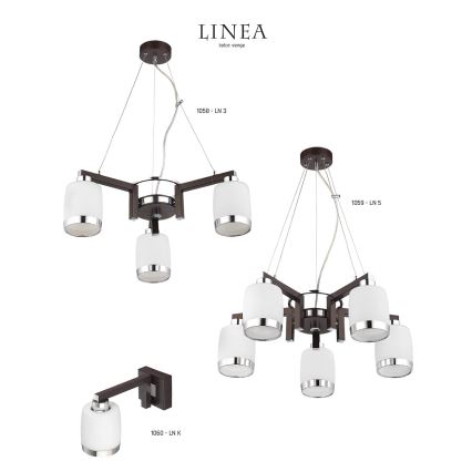 Jupiter 1058 LN3 - Riippukattokruunu LINEA 3xE27/60W/230V