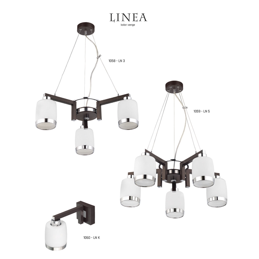 Jupiter 1058 LN3 - Riippukattokruunu LINEA 3xE27/60W/230V