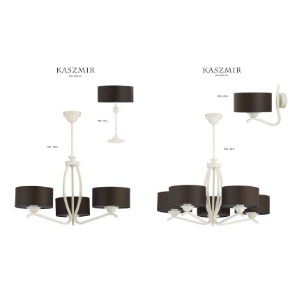 Jupiter 1191 - KS 3 - Riippuvalaisin KASZMIR 3xE27/60W/230V