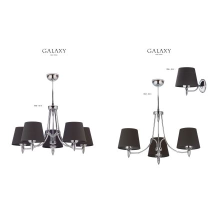 Jupiter 1255 - GX 5 - Riippukattokruunu GALAXY 5xE27/60W/230V