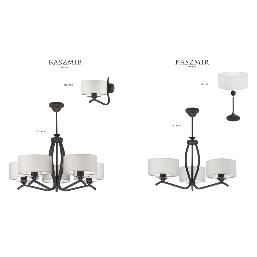 JUPITER 1278-KS3G - Kattokruunu KASZMIR 3xE27/60W