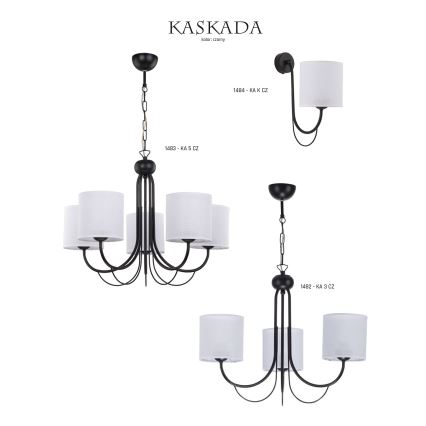 Jupiter 1482 - Kattokruunu ketjussa KASKADA 3xE27/60W/230V