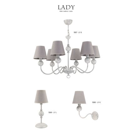 Jupiter 1587 - LY 6 BI - Kattokruunu LADY 6xE14/40W