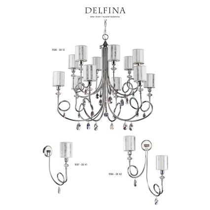 Jupiter 1596 - DE 12 CH - Kristallikruunu DELFINA 12xE14/40W