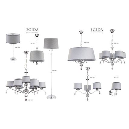 Jupiter 1609 - EG P CH - Kristallilattiavalaisin EGIDA 3xE27/60W/230V