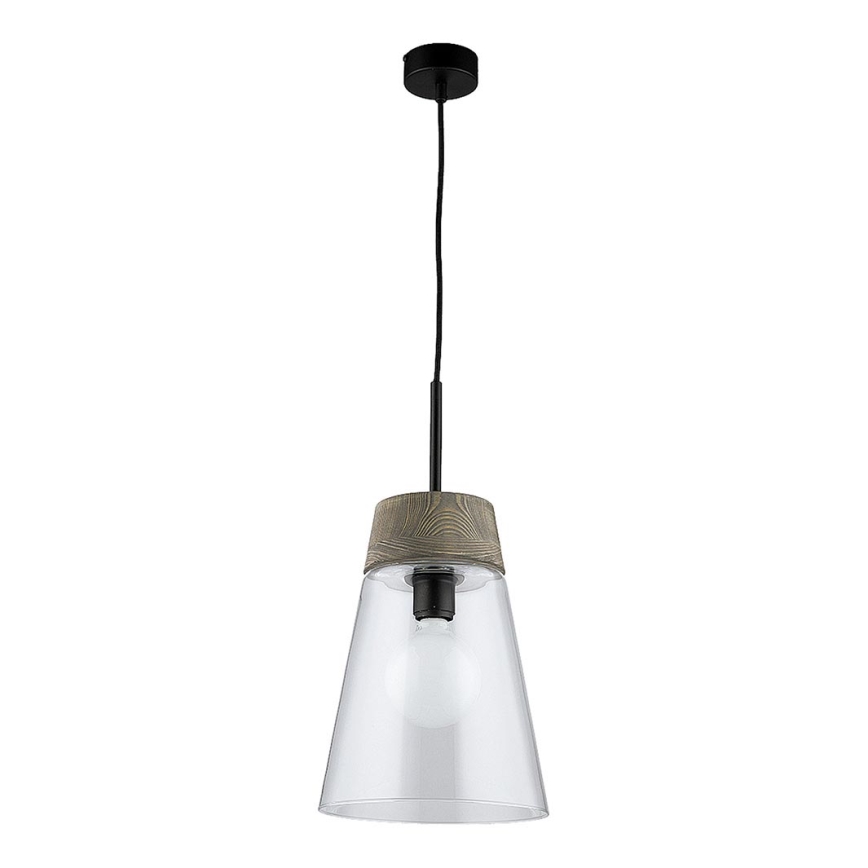 Jupiter 1650 - Kattokruunu narulla DOMINO 1xE27/60W/230V läpinäkyvä