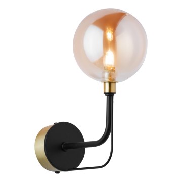 Jupiter 1887 - Seinävalaisin ERIS 1xG9/14W/230V kultainen/musta/savuinen beige