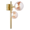 Jupiter 1900 - seinävalaisin NEPTUN 2xG9/14W/230V kultainen/savunbeige