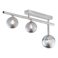 Jupiter 1901 - NEPTUN pintakiinnitteinen kattovalaisin 3xG9/14W/230V mattakromi/savunharmaa