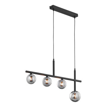 Jupiter 1908 - NEPTUN riippuvalaisin kaapelilla 4xG9/14W/230V musta/savunharmaa