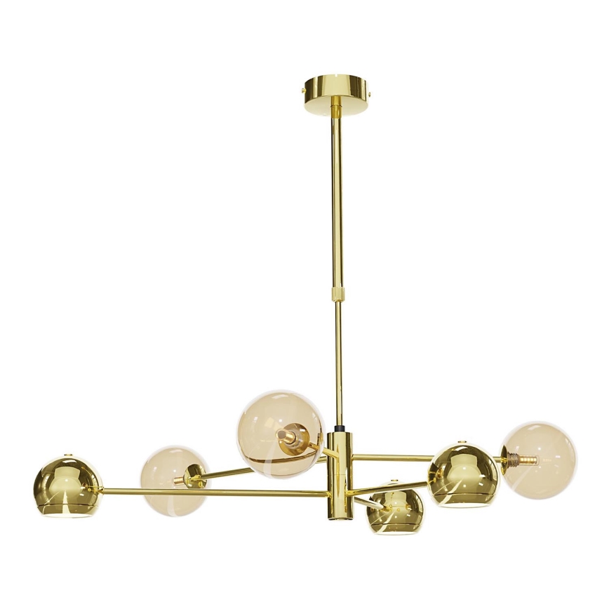 Jupiter 1963 - Riippukattokruunu MOKA 3xGU10/10W/230V + 3xG9/10W/230V kulta/beige