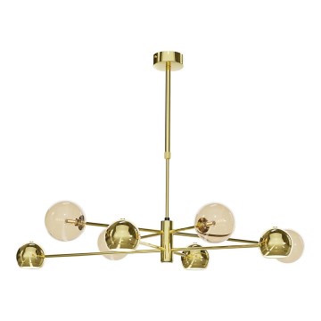 Jupiter 1969 - Riippukattokruunu MOKA 4xGU10/10W/230V + 4xG9/10W/230V kulta/beige