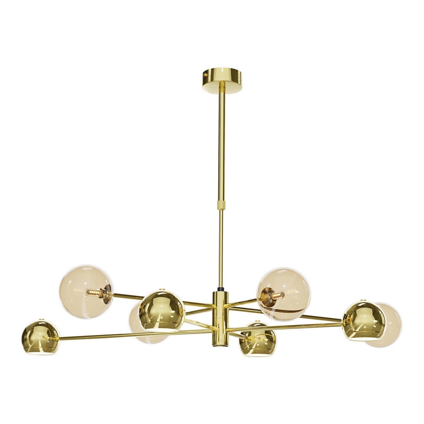 Jupiter 1969 - Riippukattokruunu MOKA 4xGU10/10W/230V + 4xG9/10W/230V kulta/beige