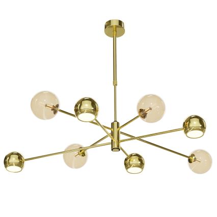 Jupiter 1969 - Riippukattokruunu MOKA 4xGU10/10W/230V + 4xG9/10W/230V kulta/beige
