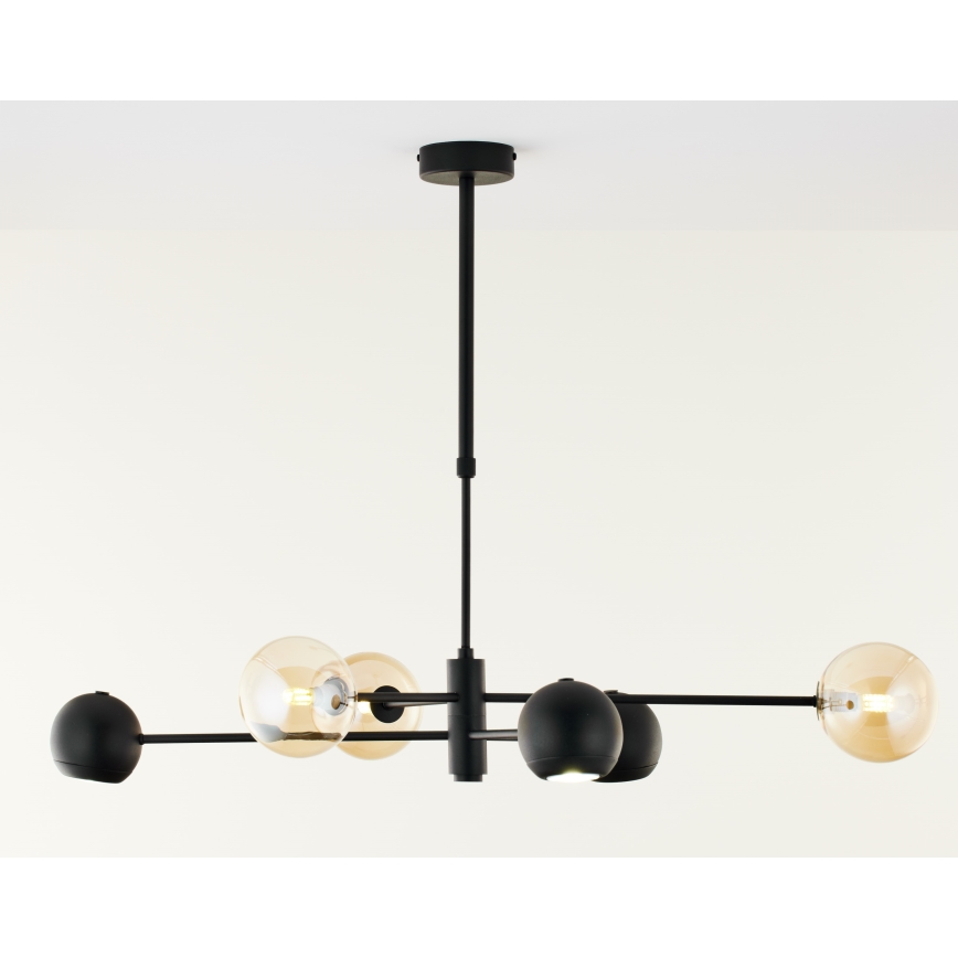 Jupiter 1993 - Riippukattokruunu MOKA 3xGU10/10W/230V + 3xG9/10W/230V musta/beige