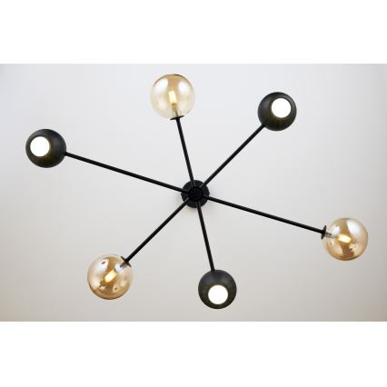 Jupiter 1993 - Riippukattokruunu MOKA 3xGU10/10W/230V + 3xG9/10W/230V musta/beige
