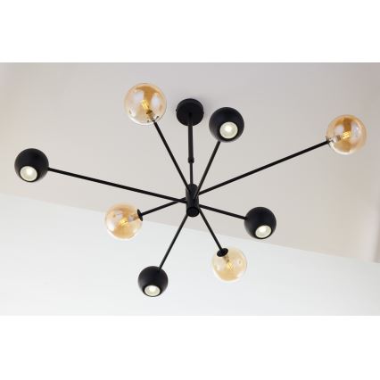 Jupiter 1994 - Riippukattokruunu MOKA 4xGU10/10W/230V + 4xG9/10W/230V musta/beige
