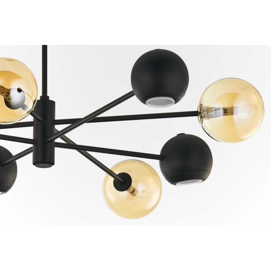 Jupiter 1994 - Riippukattokruunu MOKA 4xGU10/10W/230V + 4xG9/10W/230V musta/beige