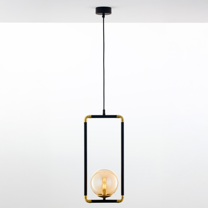 Jupiter 2024 - Kattokruunu johdossa ZAFRA 1xG9/10W/230V musta/kulta/beige