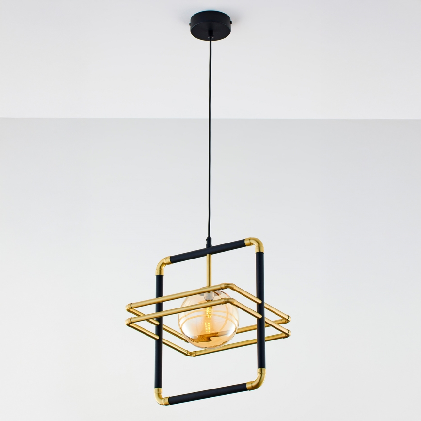Jupiter 2025 - Kattokruunu johdossa FIORI 1xG9/10W/230V musta/kulta/beige
