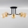 Jupiter 2038 - Riippukattokruunu BURANO 5xG9/10W/230V musta/kulta/beige