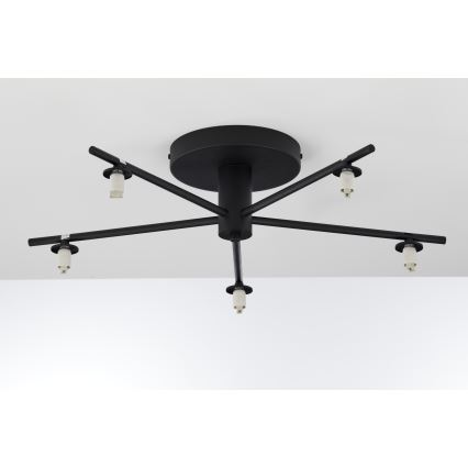 Jupiter 2047 - Kiinteä kattokruunu PRATO 5xG9/10W/230V musta/beige