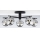 Jupiter 2048 - Pintakiinnitteinen kattovalaisin PRATO 5xG9/14W/230V musta/savunharmaa