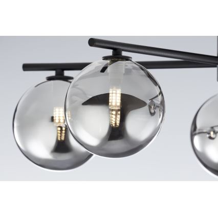 Jupiter 2048 - Pintakiinnitteinen kattovalaisin PRATO 5xG9/14W/230V musta/savunharmaa