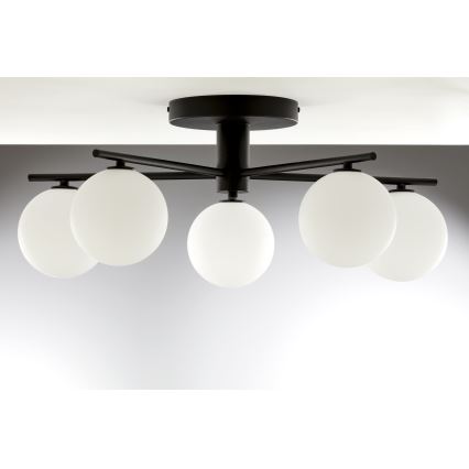 Jupiter 2049 - Pintakiinnitteinen kattovalaisin PRATO 5xG9/14W/230V musta/valkoinen