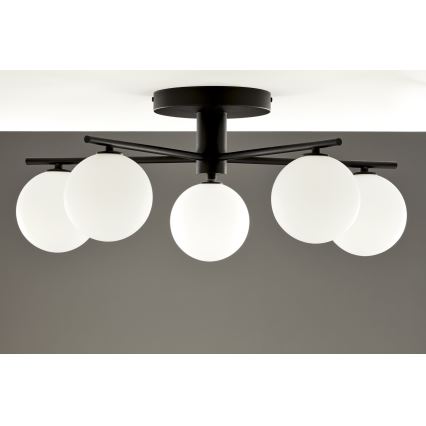 Jupiter 2049 - Pintakiinnitteinen kattovalaisin PRATO 5xG9/14W/230V musta/valkoinen