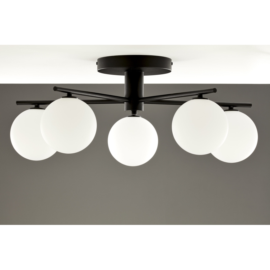 Jupiter 2049 - Pintakiinnitteinen kattovalaisin PRATO 5xG9/14W/230V musta/valkoinen