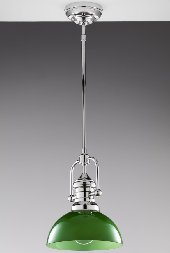 Jupiter 2071 - PLATINO varrellinen kattovalaisin 1xE27/15W/230V vihreä/kiiltävä kromi