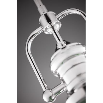 Jupiter 2071 - PLATINO varrellinen kattovalaisin 1xE27/15W/230V vihreä/kiiltävä kromi