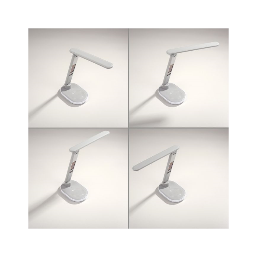 JUST LIGHT. 11018-16 - LED RGBW Kosketusohjattu pöytälamppu langattomalla latauksella TINA LED/4W/230V valkoinen