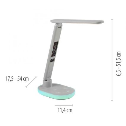 JUST LIGHT. 11018-16 - LED RGBW Kosketusohjattu pöytälamppu langattomalla latauksella TINA LED/4W/230V valkoinen