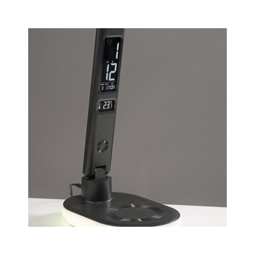 JUST LIGHT. 11018-18 - LED RGBW himmennettävä kosketusohjattu pöytälamppu langattomalla latauksella TINA LED/4W/230V musta