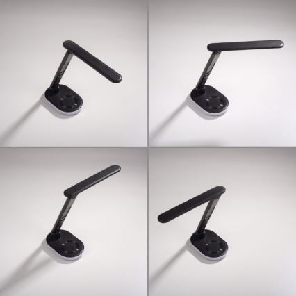 JUST LIGHT. 11018-18 - LED RGBW himmennettävä kosketusohjattu pöytälamppu langattomalla latauksella TINA LED/4W/230V musta